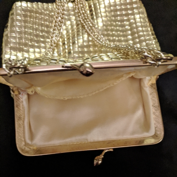 Du Val gold shiny mesh bag - Picture 2 of 3